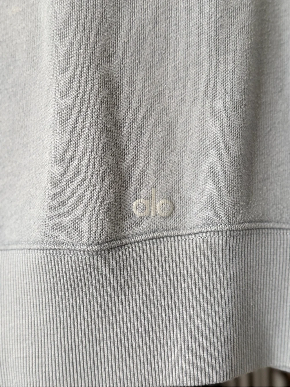 Alo Yoga Freestyle Mock Neck Sweatshirt Blue Gray Size Small